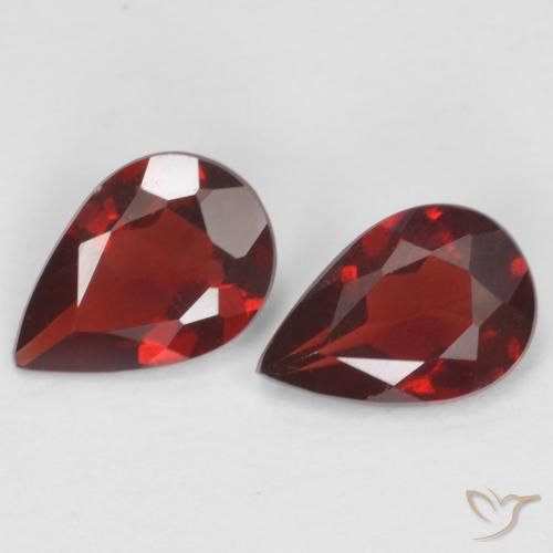 1.23 ct natürliche dunkelrot Pyrop-Granat-Edelsteine, Birnenform, VVS-VS