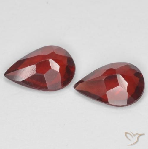 1.23 ct natürliche dunkelrot Pyrop-Granat-Edelsteine, Birnenform, VVS-VS