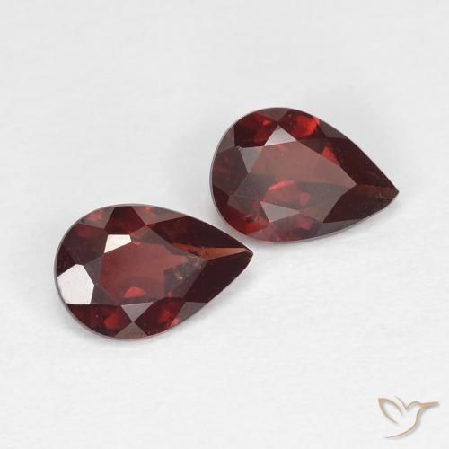 1.42 ct natürliche Tiefes Blutrot Pyrop-Granat-Edelsteine, Birnenform, VS