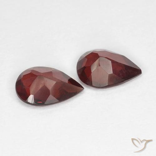 1.42 ct natürliche Tiefes Blutrot Pyrop-Granat-Edelsteine, Birnenform, VS