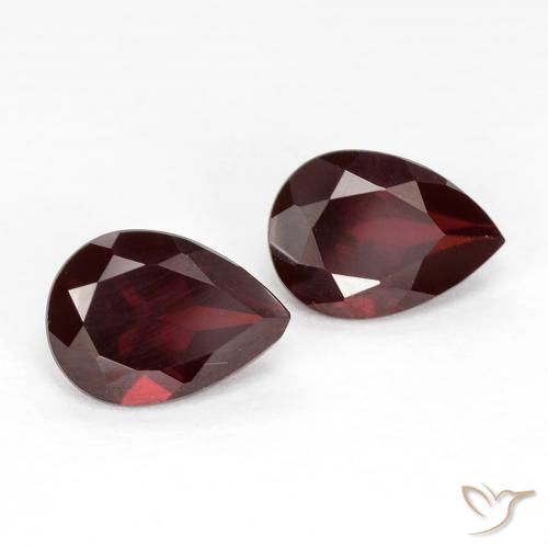 1.85 ct natürliche tiefrot Pyrop-Granat-Edelsteine, Birnenform, VVS-VS