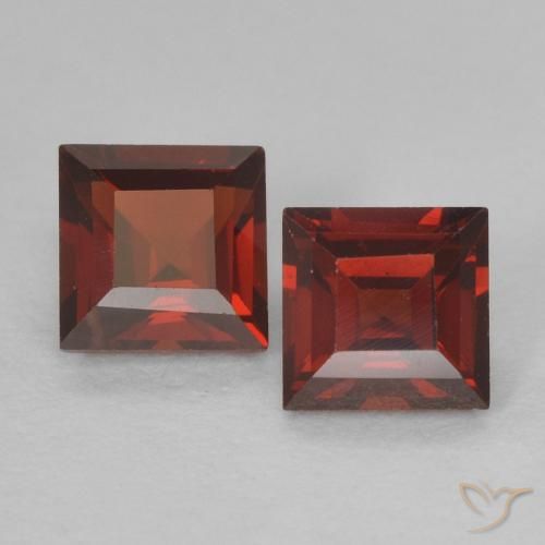 0,91 ct natürliche roter Pyrop-Edelsteine, Quadrat, VVS-VS