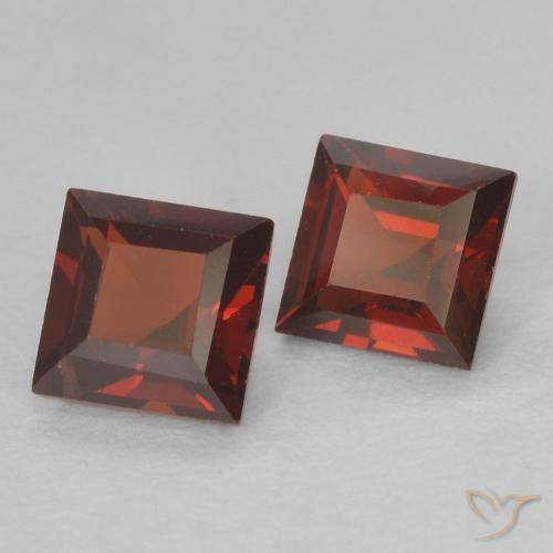 0,91 ct natürliche roter Pyrop-Edelsteine, Quadrat, VVS-VS