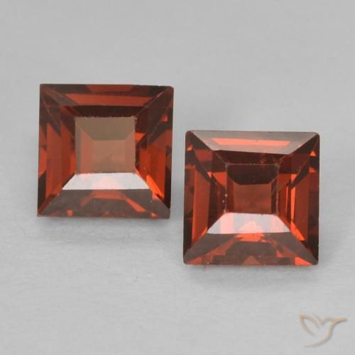 0.91ctw Natürlicher Mittelrot Pyrop-Granat, Quadrat, VVS-VS