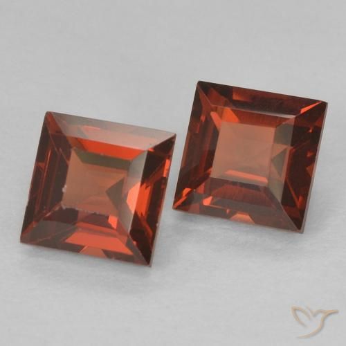 1.06 ct natürliche Hellrot Pyrop-Granat-Edelsteine, Quadrat, VS