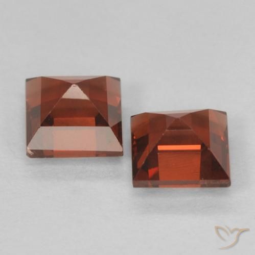 1.06 ct natürliche Hellrot Pyrop-Granat-Edelsteine, Quadrat, VS