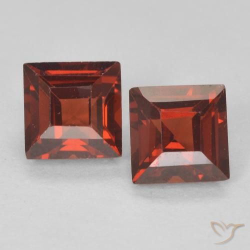 0.96ctw Natürlicher Johannisbeere Rot Pyrop-Granat, Quadrat, VVS-VS
