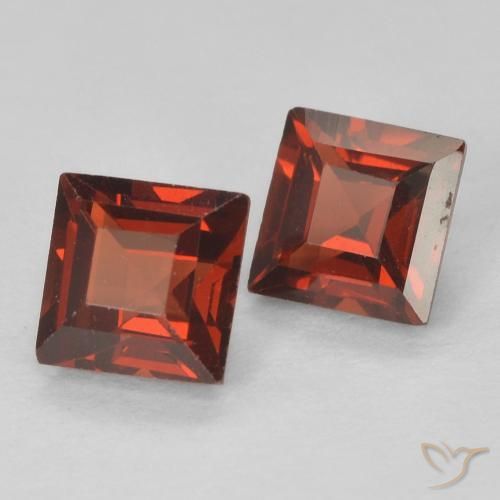 0.96 ct natürliche Johannisbeere Rot Pyrop-Granat-Edelsteine, Quadrat, VVS-VS