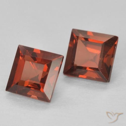 0.99 ct natürliche Mittelrot Pyrop-Granat-Edelsteine, Quadrat, VVS-VS