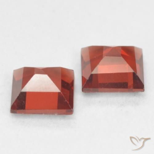 0.90 ct natürliche Mittelrot Pyrop-Granat-Edelsteine, Quadrat, VVS-VS