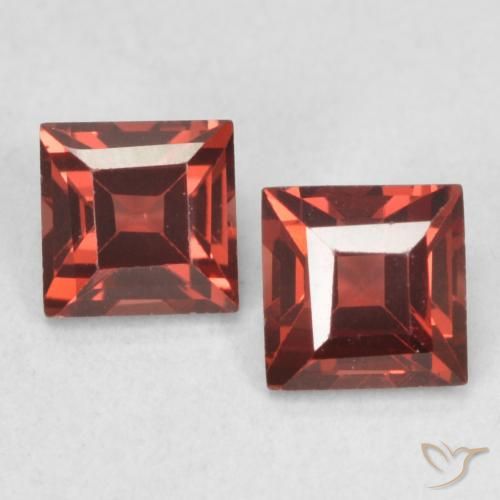 0.94ctw Natürlicher Mittelrot Pyrop-Granat, Quadrat, VVS-VS