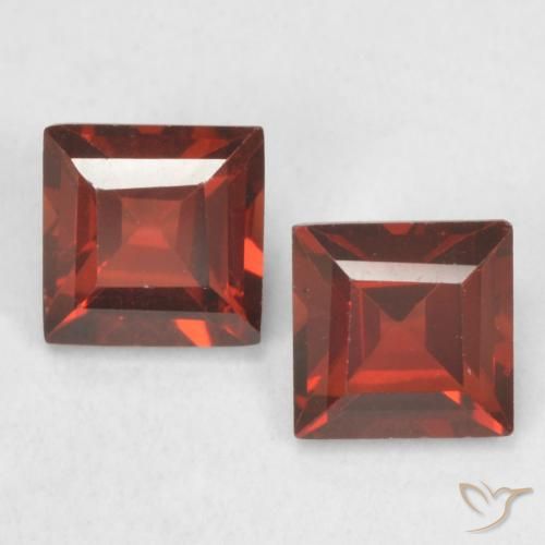 0.94ctw Natürlicher Johannisbeere Rot Pyrop-Granat, Quadrat, VVS-VS