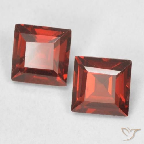 0.94 ct natürliche Johannisbeere Rot Pyrop-Granat-Edelsteine, Quadrat, VVS-VS
