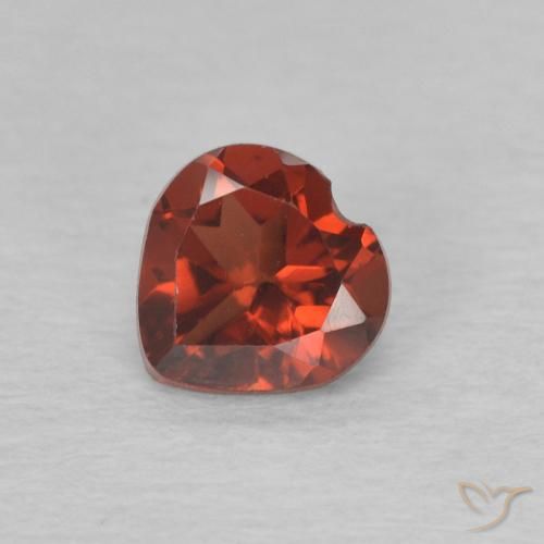 0.58ct Natürlicher Johannisbeere Rot Pyrop-Granat, Herz, VVS-VS