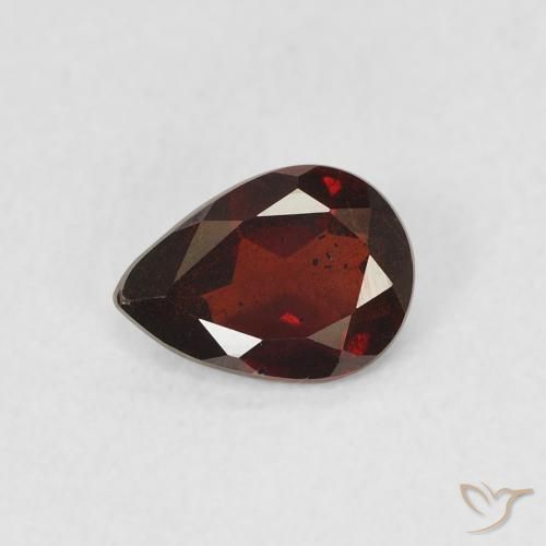 0.65ct Natürlicher tiefrot Pyrop-Granat, Birnenform, VS