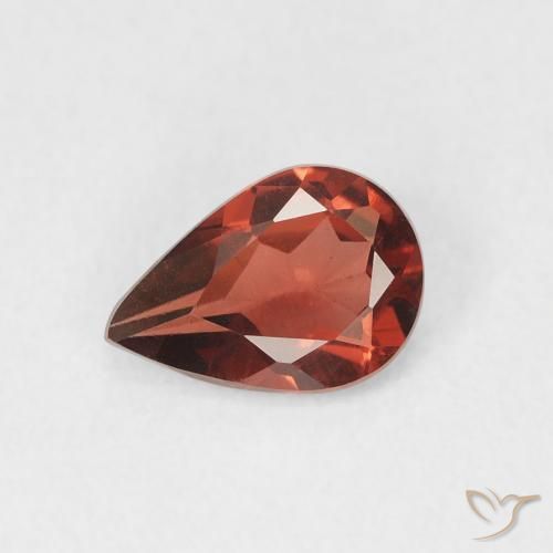 0.71ct Natürlicher Tiefes Scharlachrot Pyrop-Granat, Birnenform, VS