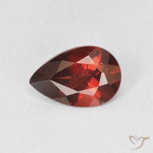 0.80ct Natürlicher Tiefes Blutrot Pyrop-Granat, Birnenform, VS