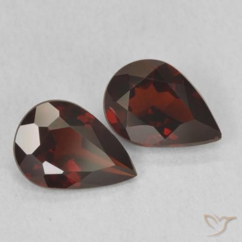 1.43 ct natürliche dunkelrot Pyrop-Granat-Edelsteine, Birnenform, VVS-VS