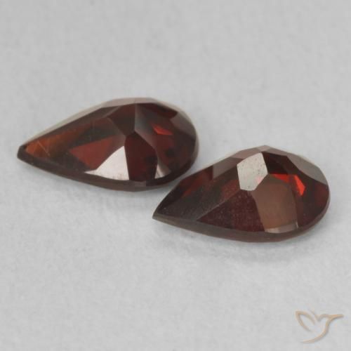 1.43 ct natürliche dunkelrot Pyrop-Granat-Edelsteine, Birnenform, VVS-VS
