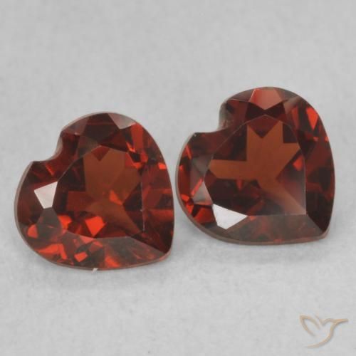 1.06 ct natürliche Johannisbeere Rot Pyrop-Granat-Edelsteine, Herz, VVS-VS