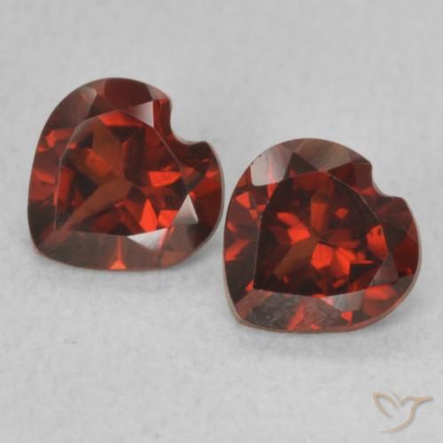1.12ctw Natürlicher Mittelrot Pyrop-Granat, Herz, VVS-VS