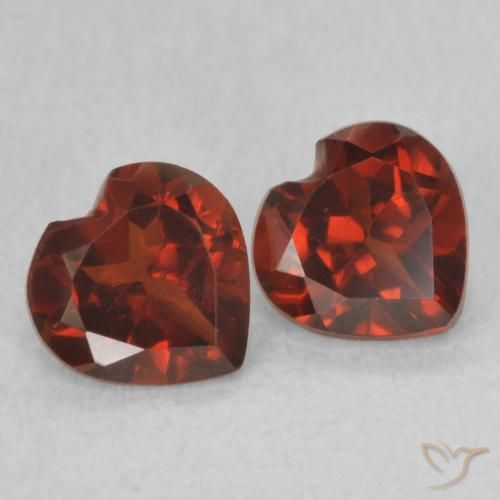 1.07 ct natürliche Johannisbeere Rot Pyrop-Granat-Edelsteine, Herz, VVS-VS