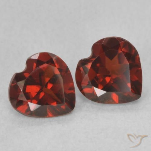 1.08 ct natürliche Johannisbeere Rot Pyrop-Granat-Edelsteine, Herz, VVS-VS