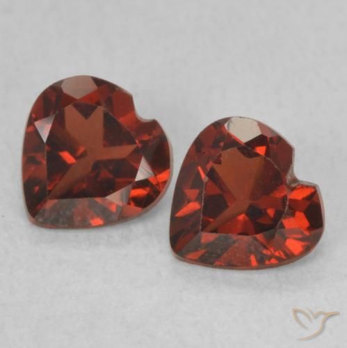 1.07ctw Natürlicher Mittelrot Pyrop-Granat, Herz, VVS-VS