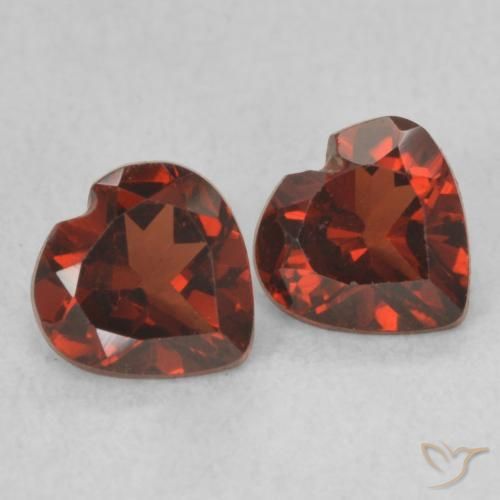 1.07 ct natürliche Mittelrot Pyrop-Granat-Edelsteine, Herz, VVS-VS