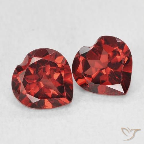 1.30 ct natürliche Mittelrot Pyrop-Granat-Edelsteine, Herz, VS