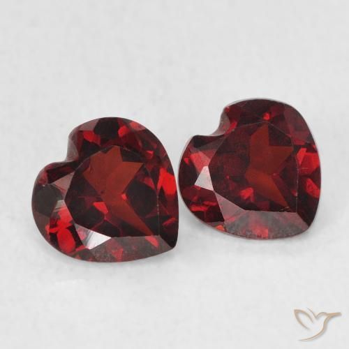1.07 ct natürliche dunkelrot Pyrop-Granat-Edelsteine, Herz, VS