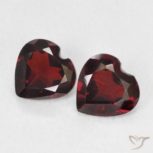 0.97 ct natürliche Tiefes Blutrot Pyrop-Granat-Edelsteine, Herz, VS