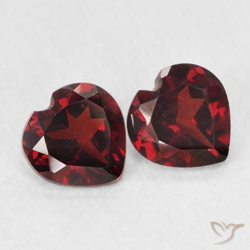 1.15 ct natürliche dunkelrot Pyrop-Granat-Edelsteine, Herz, VS