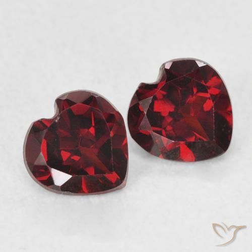 1.18 ct natürliche dunkelrot Pyrop-Granat-Edelsteine, Herz, VS