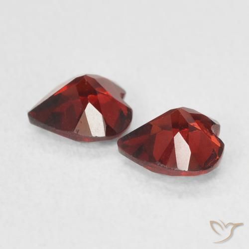 1.00 ct natürliche Johannisbeere Rot Pyrop-Granat-Edelsteine, Herz, VS