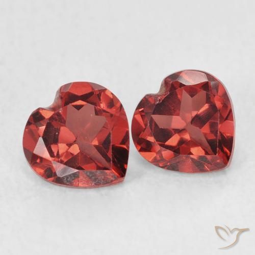 1.23 ct natürliche Tiefes Scharlachrot Pyrop-Granat-Edelsteine, Herz, VS