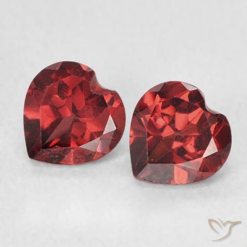 1.30ctw Natürlicher Tiefes Scharlachrot Pyrop-Granat, Herz, VS