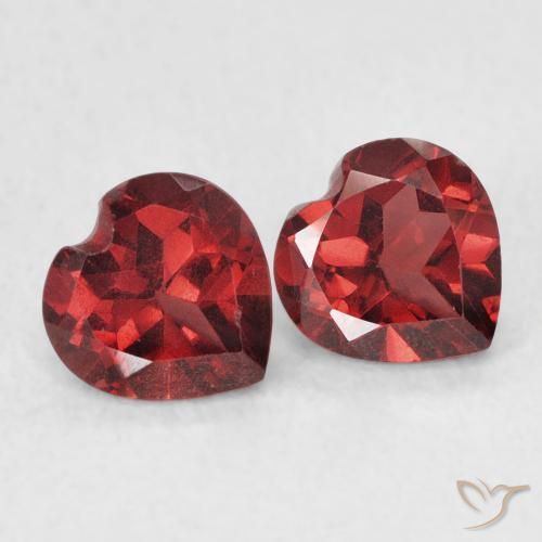 1.30 ct natürliche Tiefes Scharlachrot Pyrop-Granat-Edelsteine, Herz, VS