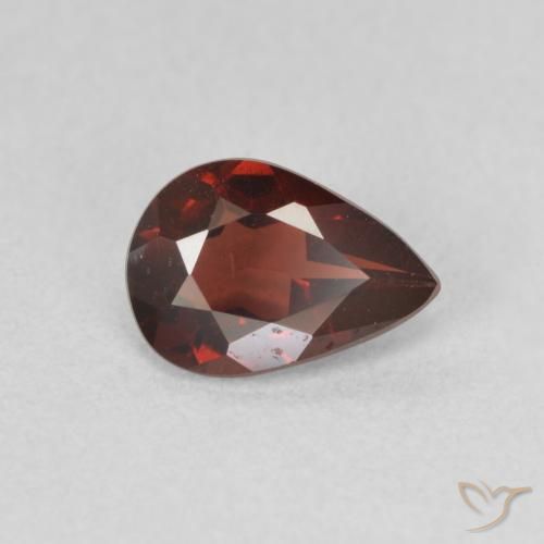0.73ct Natürlicher dunkelrot Pyrop-Granat, Birnenform, VVS-VS