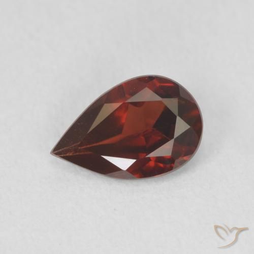 0.69ct Natürlicher Sangria Rot Pyrop-Granat, Birnenform, VVS-VS