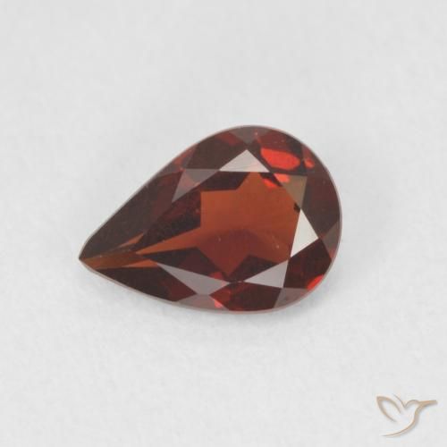 0.73ct Natürlicher Sangria Rot Pyrop-Granat, Birnenform, VVS-VS