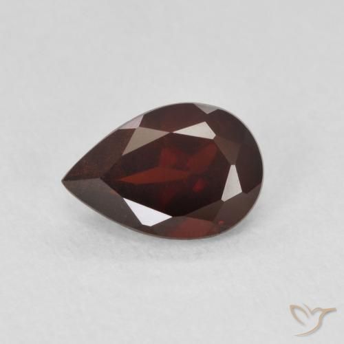0.89ct Natürlicher dunkelrot Pyrop-Granat, Birnenform, VVS-VS