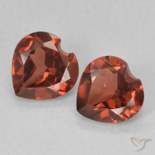 1.12ctw Natürlicher rose-rot Pyrop-Granat, Herz, VVS-VS