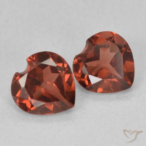 1.12 ct natürliche rose-rot Pyrop-Granat-Edelsteine, Herz, VVS-VS