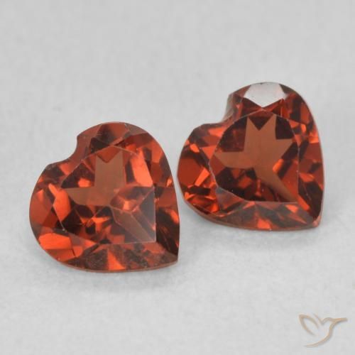 1.09 ct natürliche Intensives Rot Pyrop-Granat-Edelsteine, Herz, VVS-VS