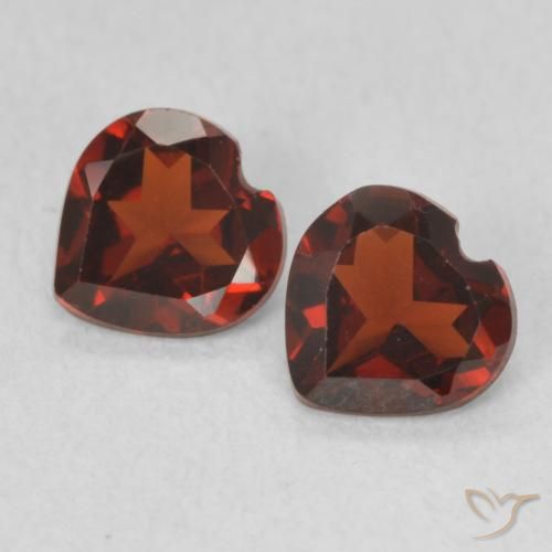 0.92ctw Natürlicher tiefrot Pyrop-Granat, Herz, VVS-VS