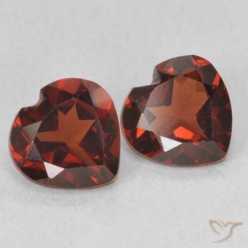 1.02 ct natürliche Johannisbeere Rot Pyrop-Granat-Edelsteine, Herz, VVS-VS