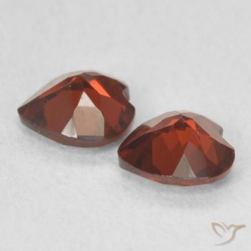 1.02 ct natürliche Johannisbeere Rot Pyrop-Granat-Edelsteine, Herz, VVS-VS