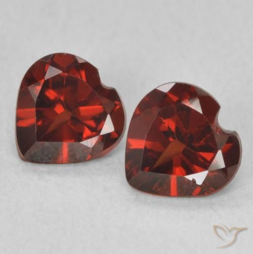 1.11ctw Natürlicher Johannisbeere Rot Pyrop-Granat, Herz, VVS-VS