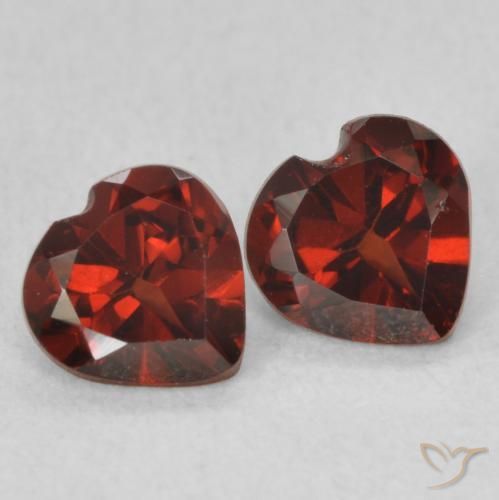 1.11 ct natürliche Johannisbeere Rot Pyrop-Granat-Edelsteine, Herz, VVS-VS